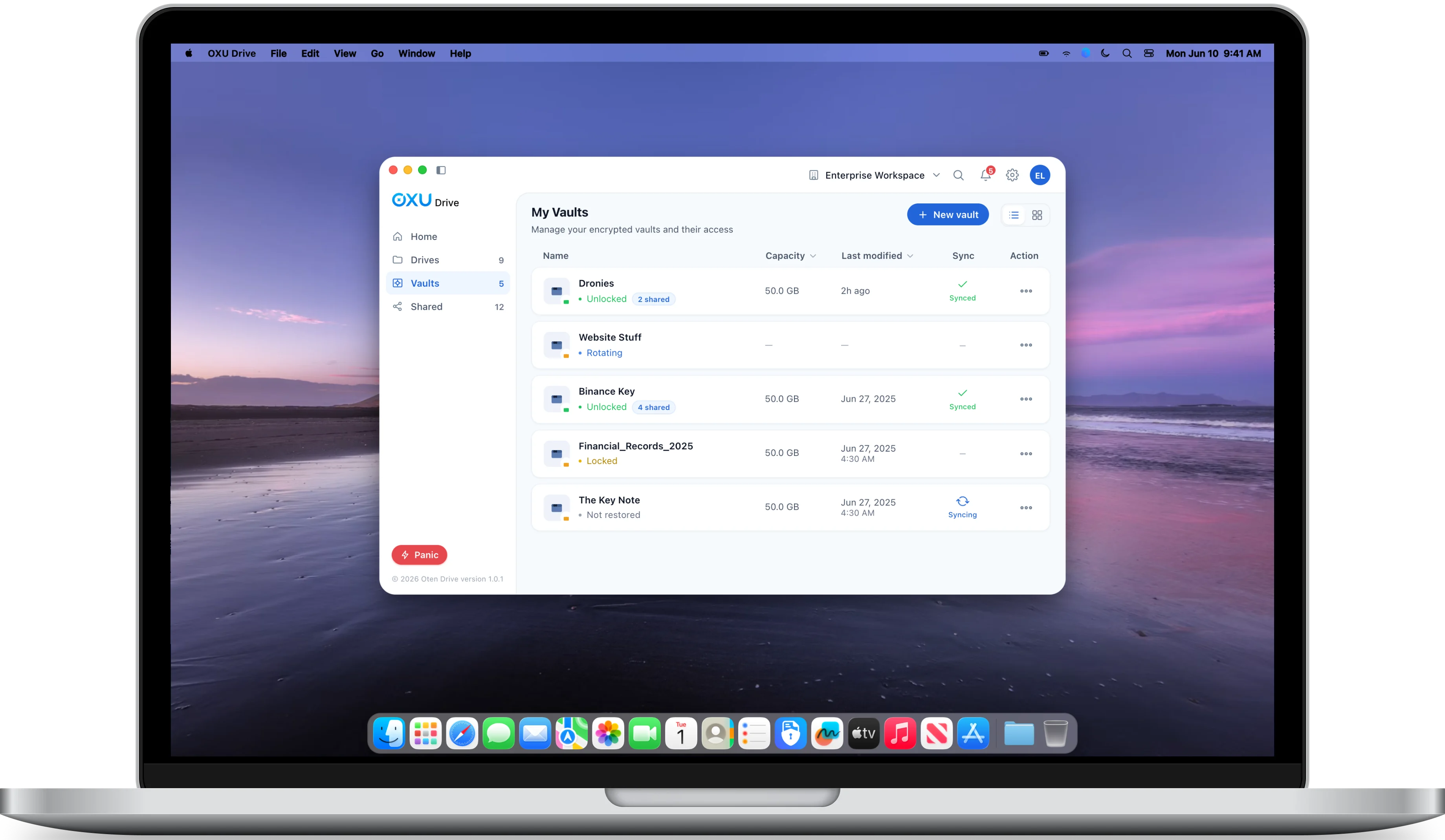 OXU Drive on macOS