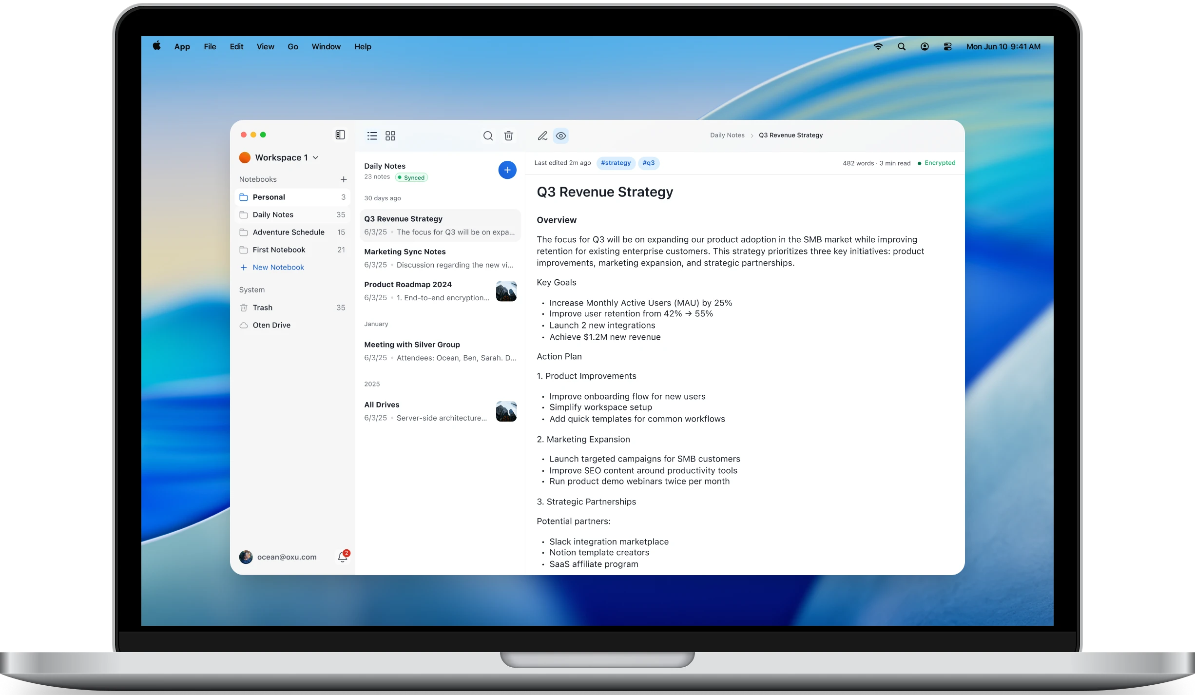 OXU Note on macOS